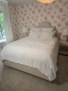 lot 13 image: Cozy Textile Upholstered Queen Bed Set