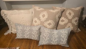 lot 120 image: Comfy Embroidered Throw Pillow Collection - (5)