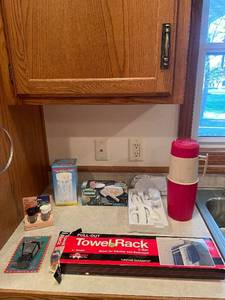 lot 43 image: Kitchen and Home Accessories Set with Thermos, Mixer, and More