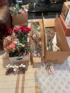 lot 79 image: Collection of Artificial Floral Arrangements and Accessories