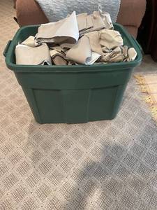 lot 89 image: Suede Leather Pieces and Scraps in Storage Bin