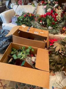 lot 106 image: Collection of Artificial Floral Arrangements and Decorations