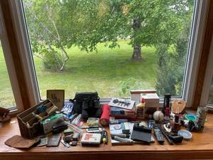 lot 141 image: Assorted Collection Including Tools, Office Supplies, and Memorabilia