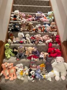 lot 154 image: Extensive Collection of 60 Assorted Stuffed Animals and Plush Toys