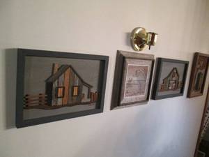 lot 529 image: Vintage 3-D style farm themed signe...