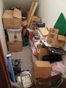 lot 536 image: Content of closet under stairs to I...