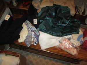 lot 581 image: Box lot of bulk fabric and material...