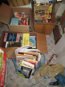 lot 586 image: (3) Boxes of Books, magazines and o...