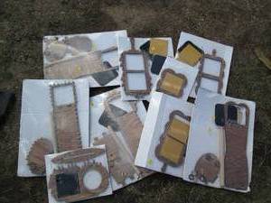 lot 621 image: Lot of new assorted wood craft proj...