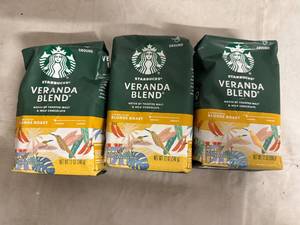 lot 60 image: 3 Bags of Starbuck Veranda Blend