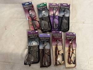 lot 92 image: 8 Pairs of Variety Foster and Grant Reading Glasses