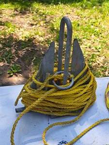 lot 454 image: Boat Anchor with Marine Rope