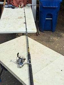 lot 490 image: 9 Fishing Rod with Open-Faced Reel