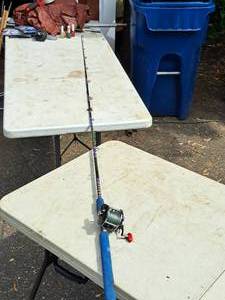 lot 491 image: 8-12 Fishing Rod with Bait Cast Reel