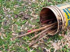 lot 530 image: Lot of (1 Bucket) Ice Fishing Rods