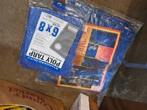lot 632 image: Lot of (2) Poly Tarps 6x8