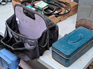 lot 737 image: Tool Tote and Metal Tool Box