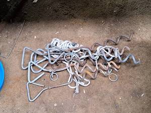 lot 747 image: Lot of (7) Assorted Leash Anchors