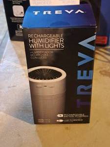 lot 607 image: Treva Rechargeable Humidifier with Lights