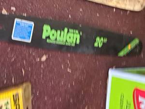 lot 782 image: Lot of (1) Poulan Reduced Kickback Guide Bar Replacement Chainsaw Bar 20 Bar