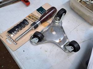 lot 822 image: Three Wheel Caster Dolly, Menards Ratcheting Drive Set