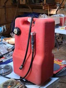 lot 399A image: 6.6-Gallon Plastic Marine Gasoline Tank