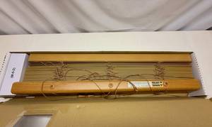 lot 4 image: Faux Oak Wood Blinds 30x72