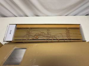 lot 6 image: Faux Oak Wood Blinds 30x72