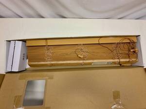 lot 9 image: Faux Oak Wood Blinds 28.5x72