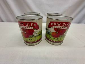 lot 10 image: 4x28oz Muir Glen Organic Fire Roasted Whole Tomatoes