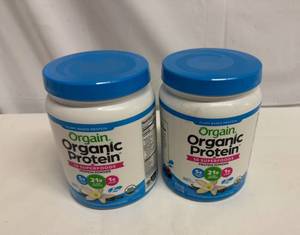 lot 17 image: 2x Orgain Organic Protein Powder-Vanilla