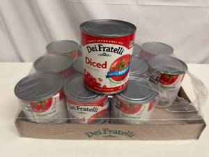 lot 40 image: 12x 28oz Dei Fratelli Diced Tomatoes