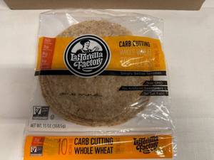 lot 49 image: 10x 10ct Carb Cutting Whole Wheat Tortillas