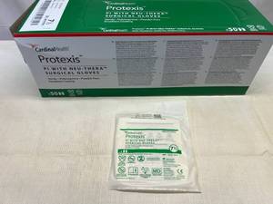 lot 190 image: 50 ProtexisPI With Neu-Thera Surgical Gloves Size 7.5 2D73TE75