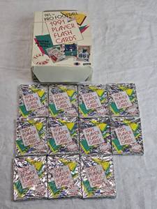 lot 8 image: Lot of 11 Unopened Packs of Pacific NFL Pro Football 1991 Player Flash Cards Test Issue with Original Box