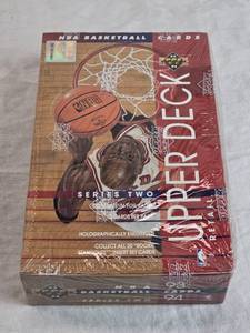 lot 12 image: Unopened Box of Upper Deck 1993-94 NBA Basketball Cards Series Two with 36 Foil Packs