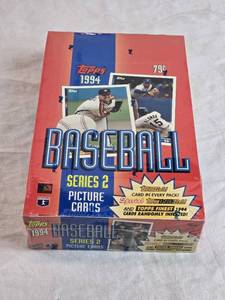 lot 28 image: Unopened Box of 1994 Topps Baseball Series 2 Picture Cards - 36 Packs