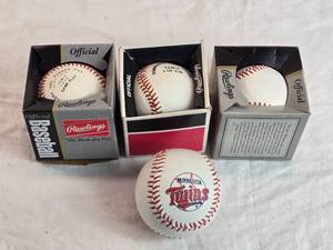 lot 67 image: Vintage Rawlings Baseballs One with Minnesota Twins