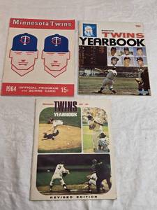lot 72 image: 1964, 1967, 1969 Minnesota Twins Yearbooks