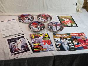 lot 85 image: Mark Mcgwires Home Run Season Collector Plates and Magazines