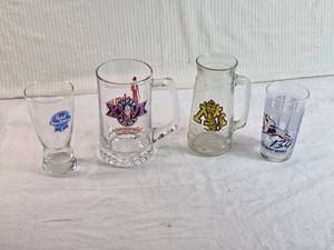 lot 95 image: Lot of Glass Beer and Sports Mugs