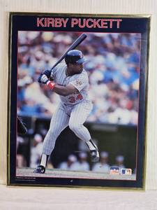 lot 109 image: Framed Kirby Puckett Baseball Poster 16x20