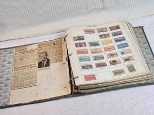 lot 122 image: Large Binder of Vintage Stamps from Various Countries Including United States, Czech, Hungary, Poland, Ruanda, South Africa, New Zealand and More