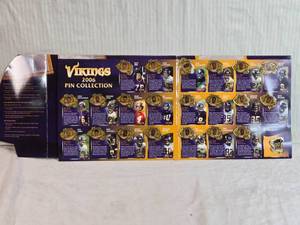 lot 155 image: Minnesota Vikings 2006 Pins and Display Board