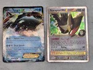 lot 177 image: Lot of Pokemon Trading Cards Kyogre EX and Staraptor FB LV.X