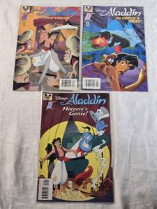 lot 183 image: Lot of Three Disney Aladdin Comic Books Issues 3, 4, 5