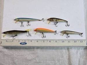 lot 217 image: Lot of Five Older Fishing Lures