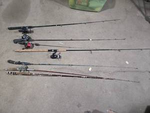 lot 276 image: Lot of Fishing Rods with Reels