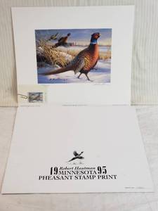 lot 311 image: 1995 Minnesota Pheasant Stamp Print by Robert Hautman, Signed and Numbered 14612500