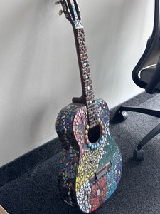 lot 55 image: Decorative Stained Glass Guitar